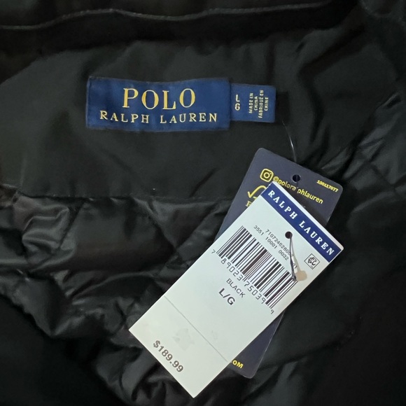 NWT Polo Men’s Dark Navy Blue/Black Zip Up Jacket W/ Hood and Pockets!! - Picture 4 of 13